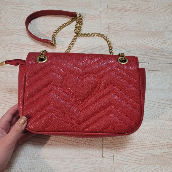 LTL London Valentina Handbag-Red - Picture 8 of 9